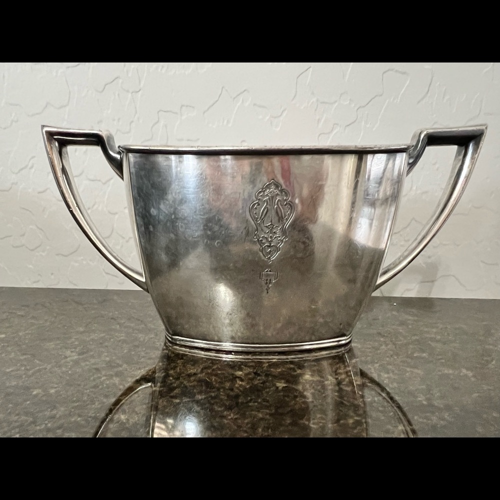 Bird of Paradise-Oneida Community Plate 12902 silverplated sugar bowl/spoon/fork